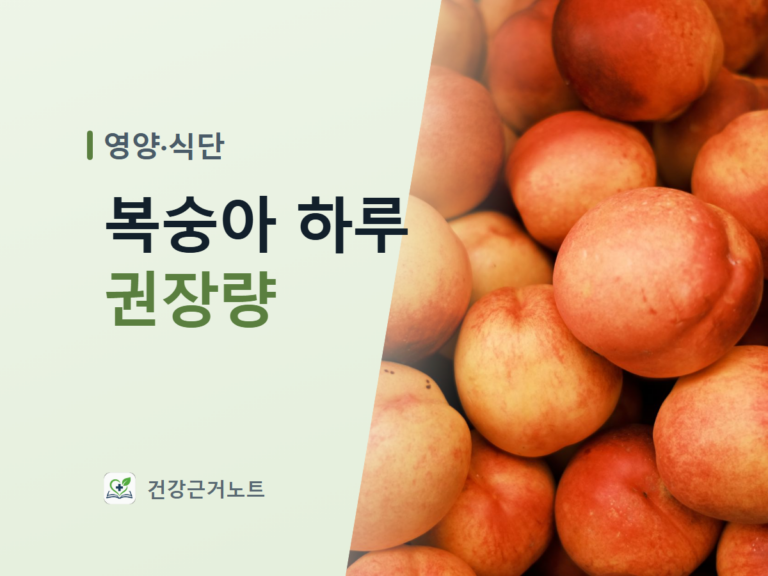 복숭아 왼쪽에 영양·식단이라고 적고 복숭아 하루 권장량을 두 줄로 크게 적은 다음, 오른쪽에 잘 익은 복숭아가 쌓여 있는 사진을 대각선으로 붙인 표지 이미지 단호박 왼쪽에 영양·식단이라고 적고 단호박 하루 섭취량을 두 줄로 크게 적은 다음, 오른쪽에 나무 상자에 담긴 짙은 초록색 단호박 사진을 대각선으로 붙인 표지 이미지 물 왼쪽에 영양·식단이라고 적고 물 하루 권장량을 두 줄로 크게 적은 다음, 오른쪽에 나무 탁자 위 물이 담긴 유리컵 사진을 대각선으로 붙인 표지 이미지